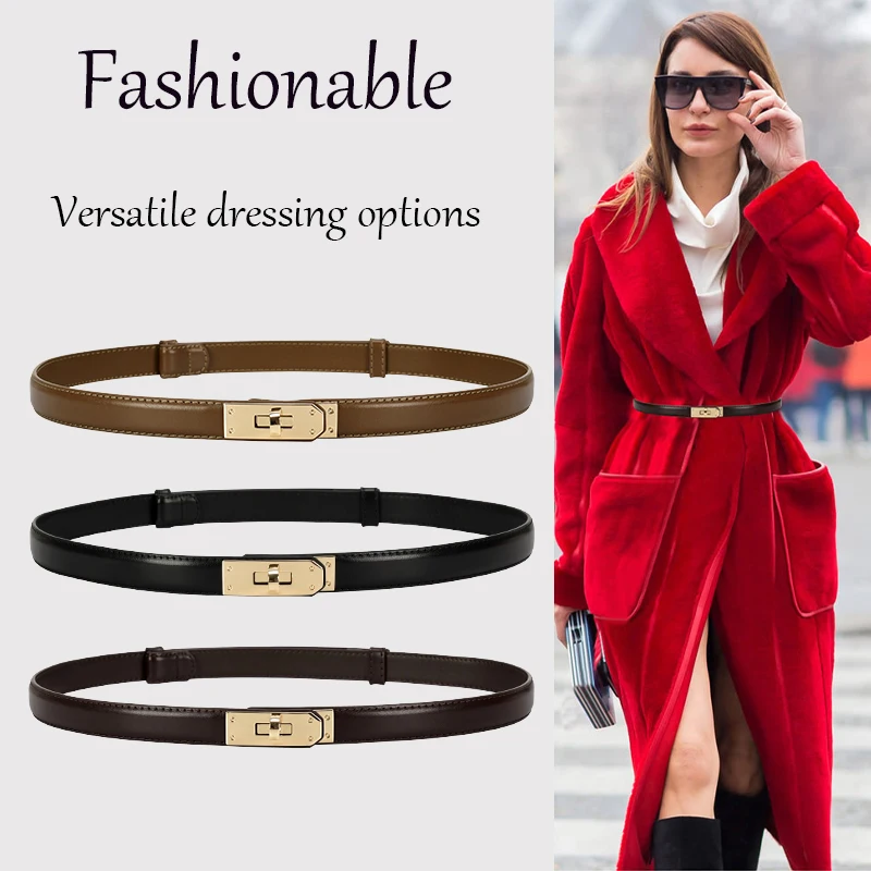 

Genuine cowhide Thin belt Women Fashion Can be matched with dressCasual Accessories women belt corset Adjustable belts