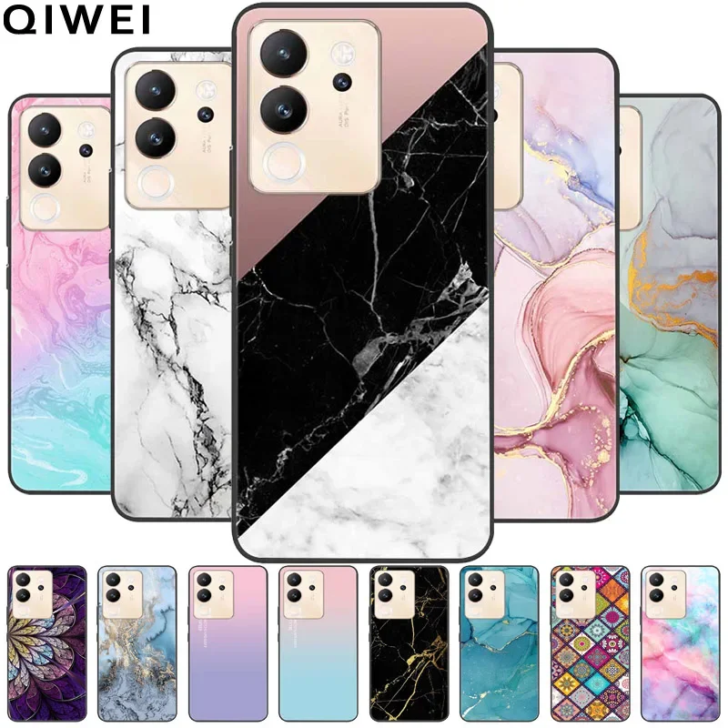 Lovely Marble Print TPU Silicone Phone Cover - Soft and Stylish Protection with Cool Design
