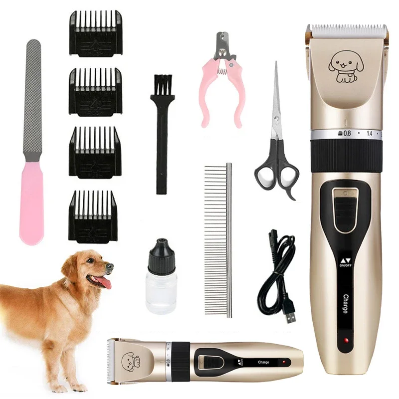 Dog Clipper Dog Hair Clippers Grooming Pet/Cat/Dog Haircut Trimmer Shaver Set Low Noice Pets Cordless Rechargeable Professional hair trimmer pet clipper dog hair trimmer pet hair trimmer dog clipper