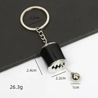 Creative Gear Head Keychain Speed Gearbox Keyring for Car Key Turbo Hub Brake Disc Pendant Shock Absorber Keys Holder Chain Ring 6