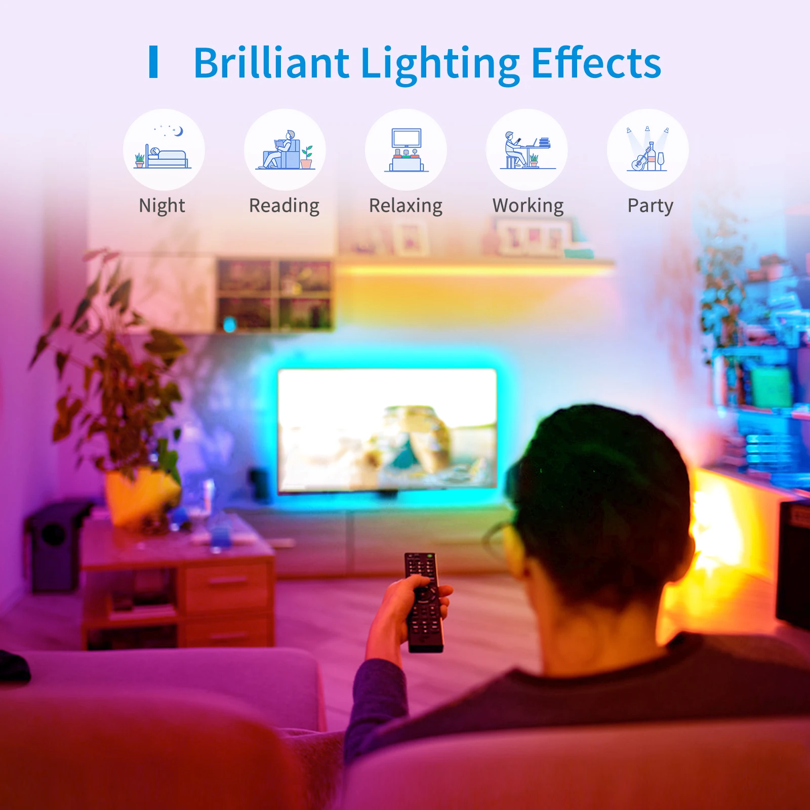 Meross 스마트 LED 스트립 라이트 RGB 테이프 WiFi 유연한 라이트 램프 스크린 TV 백라이트 Apple HomeKit Alexa Google 홈으로 작동