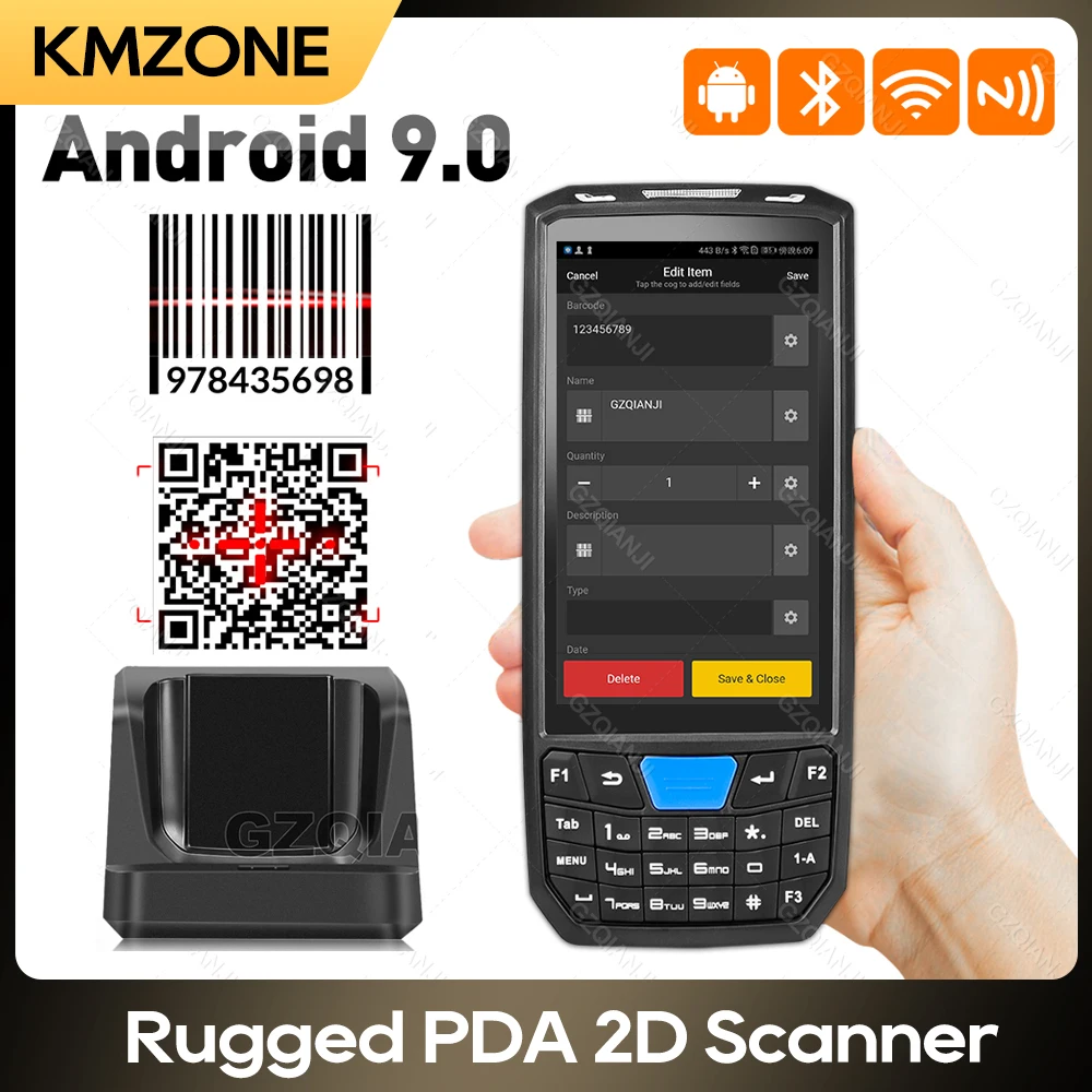 Palmare Pda Terminale Android Touch Screen 2D Barcode Qr Code Scanner 4G Lte Wifi Bluetooth Gps Rugged Data Collector Machine