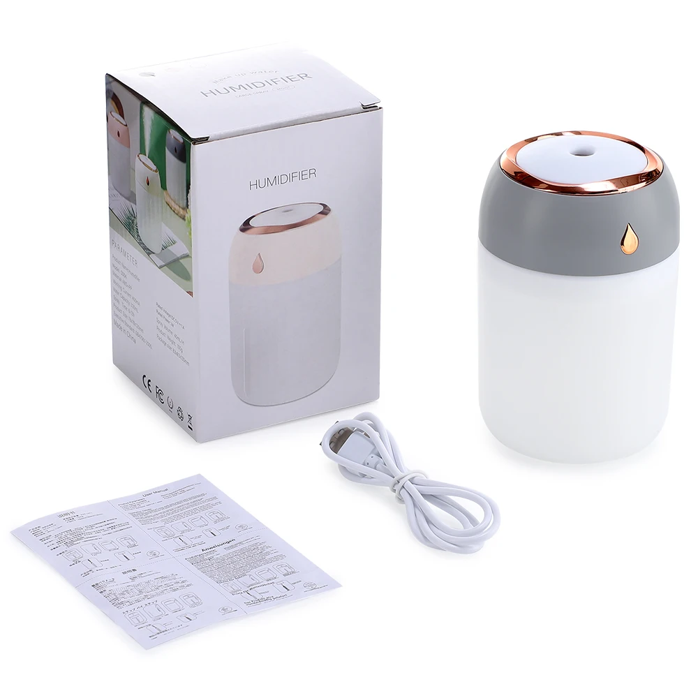 USB Car Humidifier with Color Night Light - Portable Cold Mist Sprayer and Fragrance Oil Diffuser for a Refreshing Drive Amagi