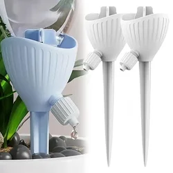 Self - Watering Plant Spikes with Adjustable Release Valve, Set of 2 (White 2Pcs)