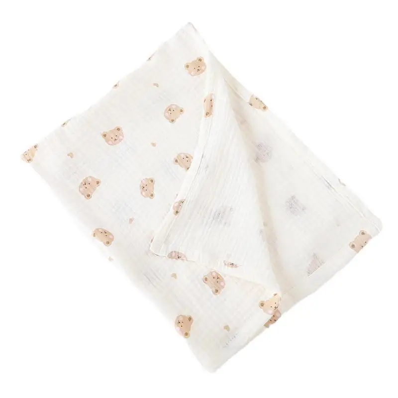 unisex baby cotton swaddle receiving blanket 4 layer Baby Blanket Cotton Toddler Summer Swaddle Blanket Comfortable Receiving And Wrapping Skin-Friendly Unisex Bath Towel Nursing