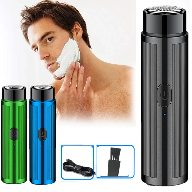 Portable USB Charging Shaver Machine For Men Wholesale Automatic Mini Rechargeable Travel Face Body Electric Razor Beard Trimmer