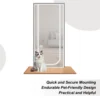 Cat Screen For Doorway Mesh Cat Door With Double Zipper Closure Escape Proof Screen Gate To Keep Pets In For Bedroom Kitchen