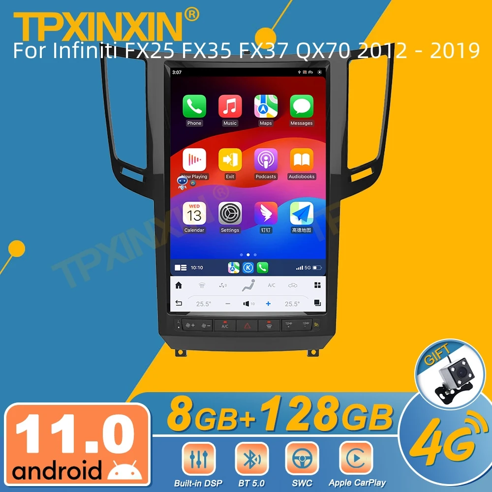 

For Infiniti FX25 FX35 FX37 QX70 2012 - 2019 Android Car Radio 2Din Stereo Receiver Autoradio Multimedia Player GPS Navi Unit