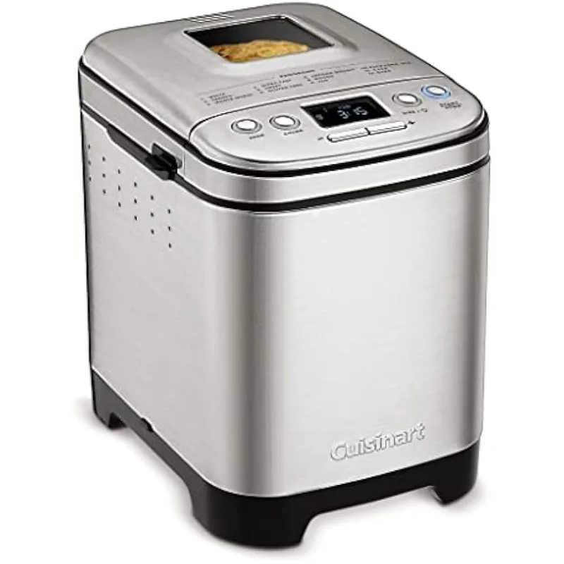 

Аппарат для хлебопечки Cuisinart, компактный и автоматический, Настраиваемые настройки, до 2 анг. Фунт. Бутонов, искусственный, серебристый, черный