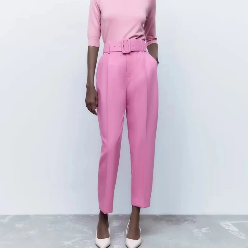 

elegant women pants black high waist pants women sashes pockets zipper cargo pants streetwear korean fashion sweatpants women