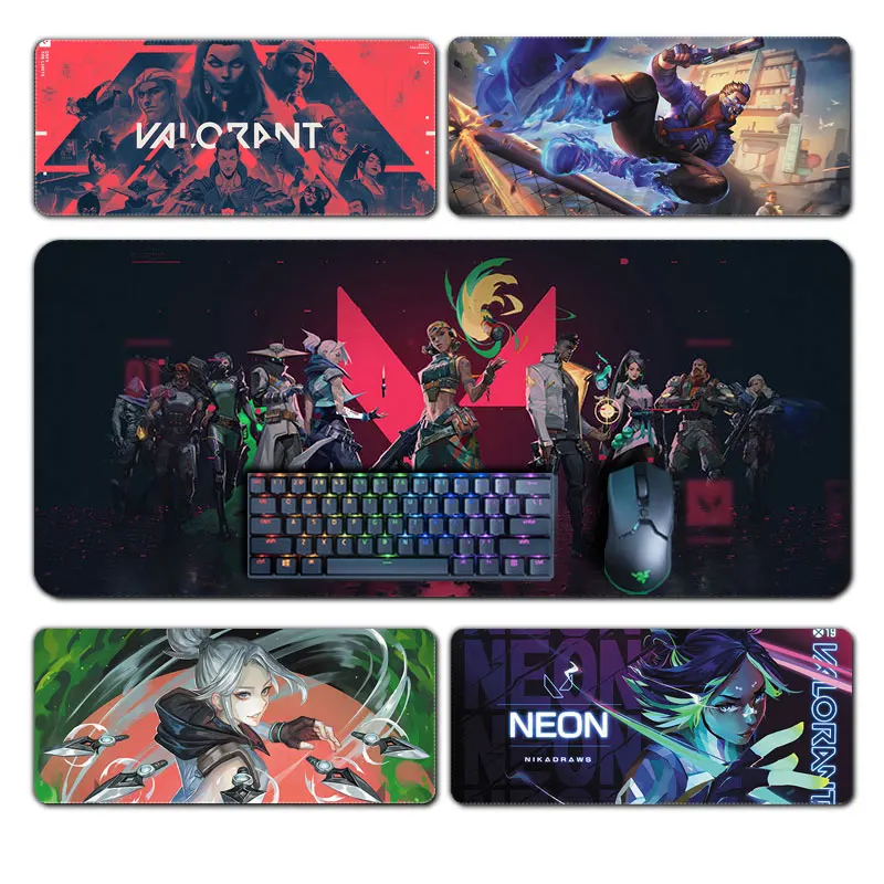 Gaming Valorant Large Mouse Pads Phoenix Jett Viper Omen Neon Mousepad
