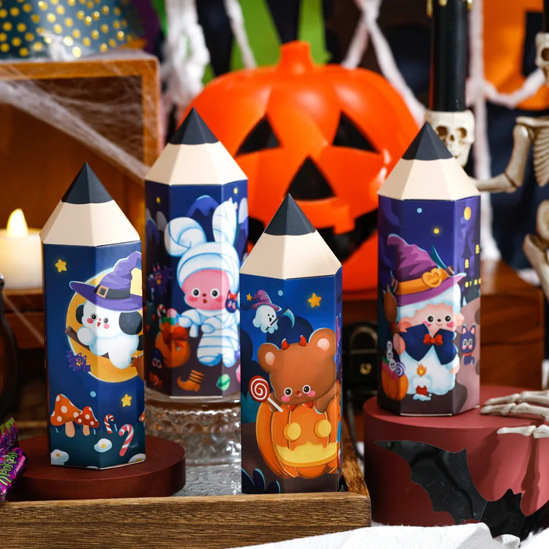 

10pcs Candy Box Pencil Shape Creative Cartoon Cookies Chocolate Gift Boxes Kids Birthday Baby Party Halloween Decoration