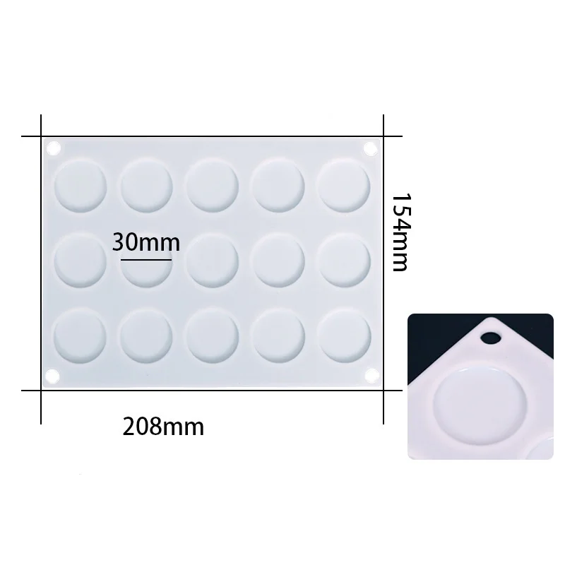 Silicone Pad Wax Stamp Pad 15 Pore Wax Seal Stamp Mold Silicone Mold Wax Sealing Mat Auxiliary Tools Adhesive Waxing Resin Mould wax seal stamp