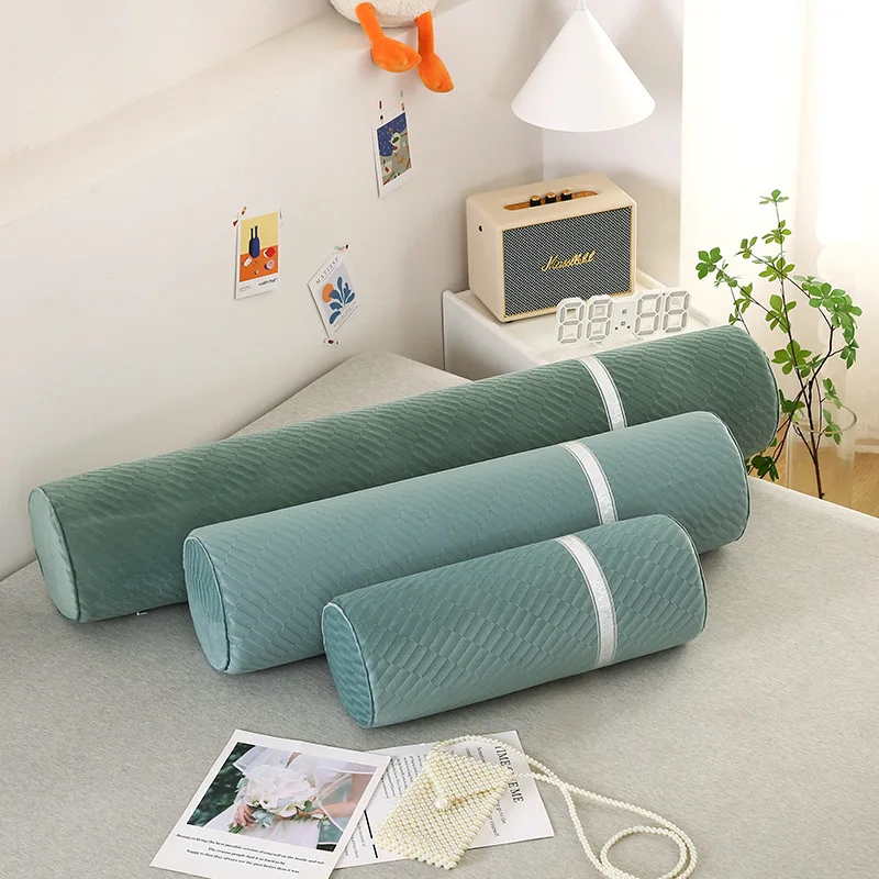 Cervical Neck Roll Memory Foam Pillow Bolster Pillow Round Neck Pillows Support for Sleeping Bolster Pillow for Bed Legs Back 5