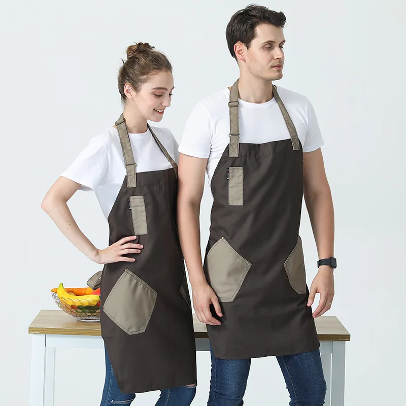 C835 Canvas Apron Milk Tea Coffee Hot Pot Shop Kitchen Restaurant Manicure Korean Fashion Overalls Painting Apron Manicure Wear