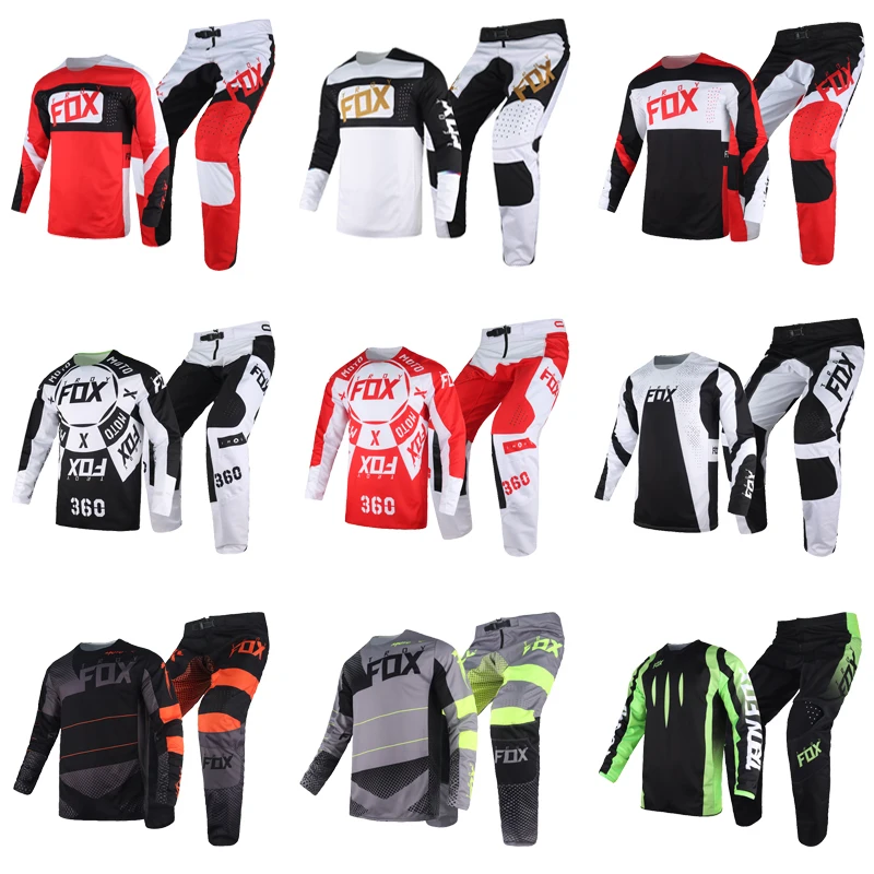 

180 360 Mirer Nobyl Skew Relm Merz Gear Set Motocross Jersey Pants Men MX Dirt Bike Kits Moto Racing Offroad Cycling Suit Adult