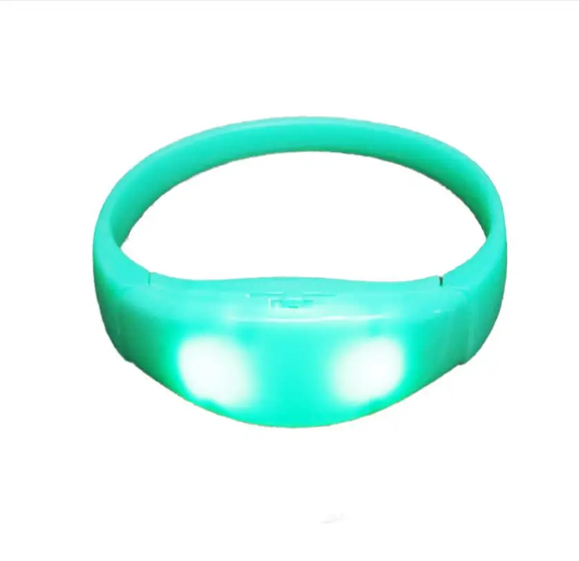 

20pcs Voice Activated LED Bracelet Sound Control Light Up Wristband Bangle for Party Rave Concert Favors Xmas Halloween Decor