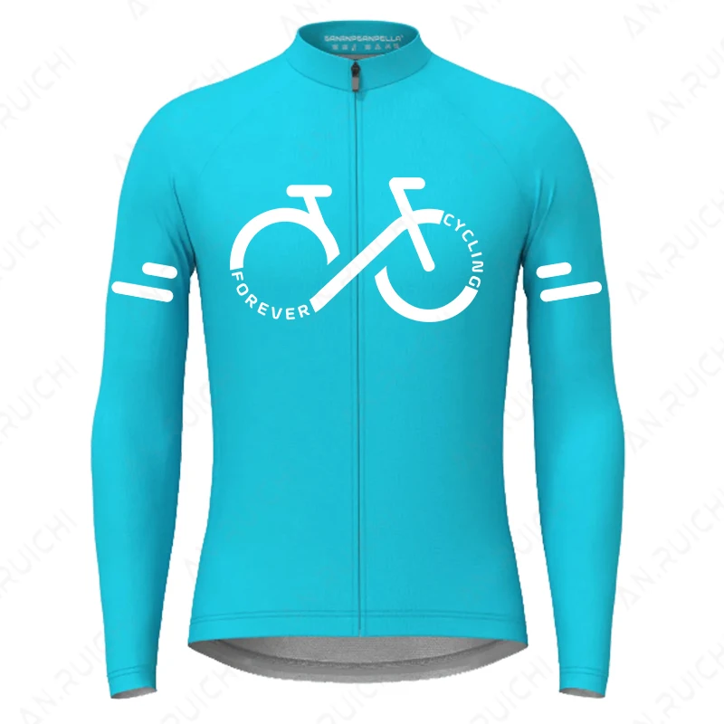 Autumn Long Sleeves Cycling Jersey Breathable Quick Dry Bicycle Shirts Men's Outdoor Sport Mountain Road Bike Cycling Clothing 3