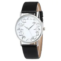 Fashion Casual Womens Watch Leather Waterproof Quartz Watch Lazy Cute Cat Clock Boys Girl Couple Children Student Watch Gift 2