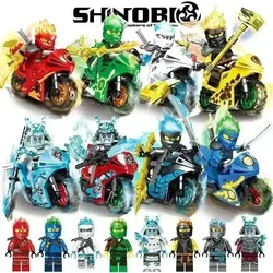 Phantom Lloyd Ni Motorcycle Building Blocks Toy Set with Figures (WHITE)