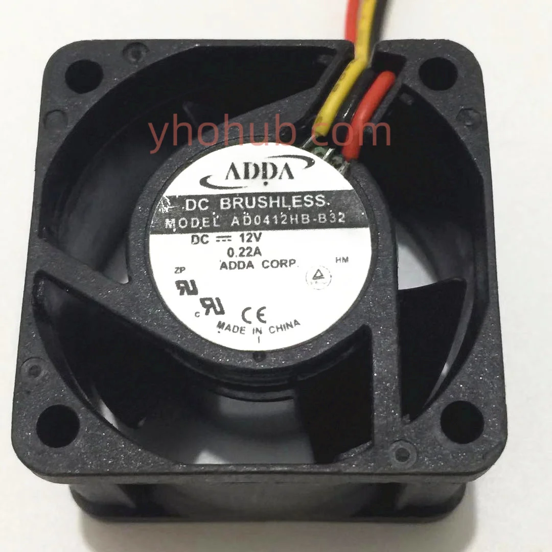 Adda Ad0412hb-b32 dc 12v 0.22a 40x40x28 mm Ventilador de Refrigeração do Servidor - Imagem 3