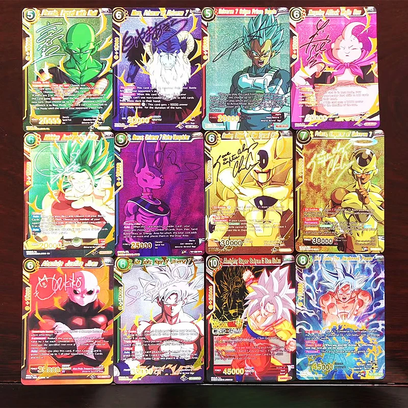 55 pçs/set Super Saiyan Dragon Ball Z Goku Vegeta Completo DIY papel Cartão  Heróis Batalha Ultra Instinto Game Collection Cartões