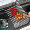 Waterfall Large Single Sink Waterfall Kitchen Wash Vegetable Washbasin Apartment CoffeeStainless Steel Household 6