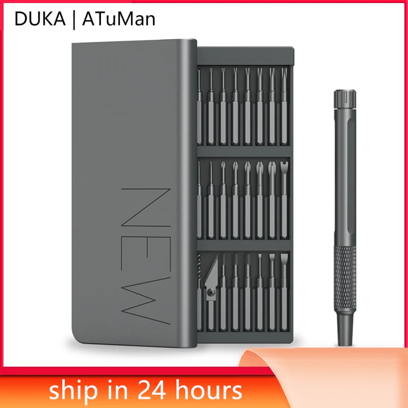 

DUKA ATuMan New X1 Precision Screwdriver Kit 24pcs Magnetic Alluminum Alloy Bits Screw Driver Portable Maintenance Repair Tools