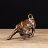 Wall Street Bronze fengshui wealth Fierce Bull OX Statue Metal crafts family decorations home decor 5