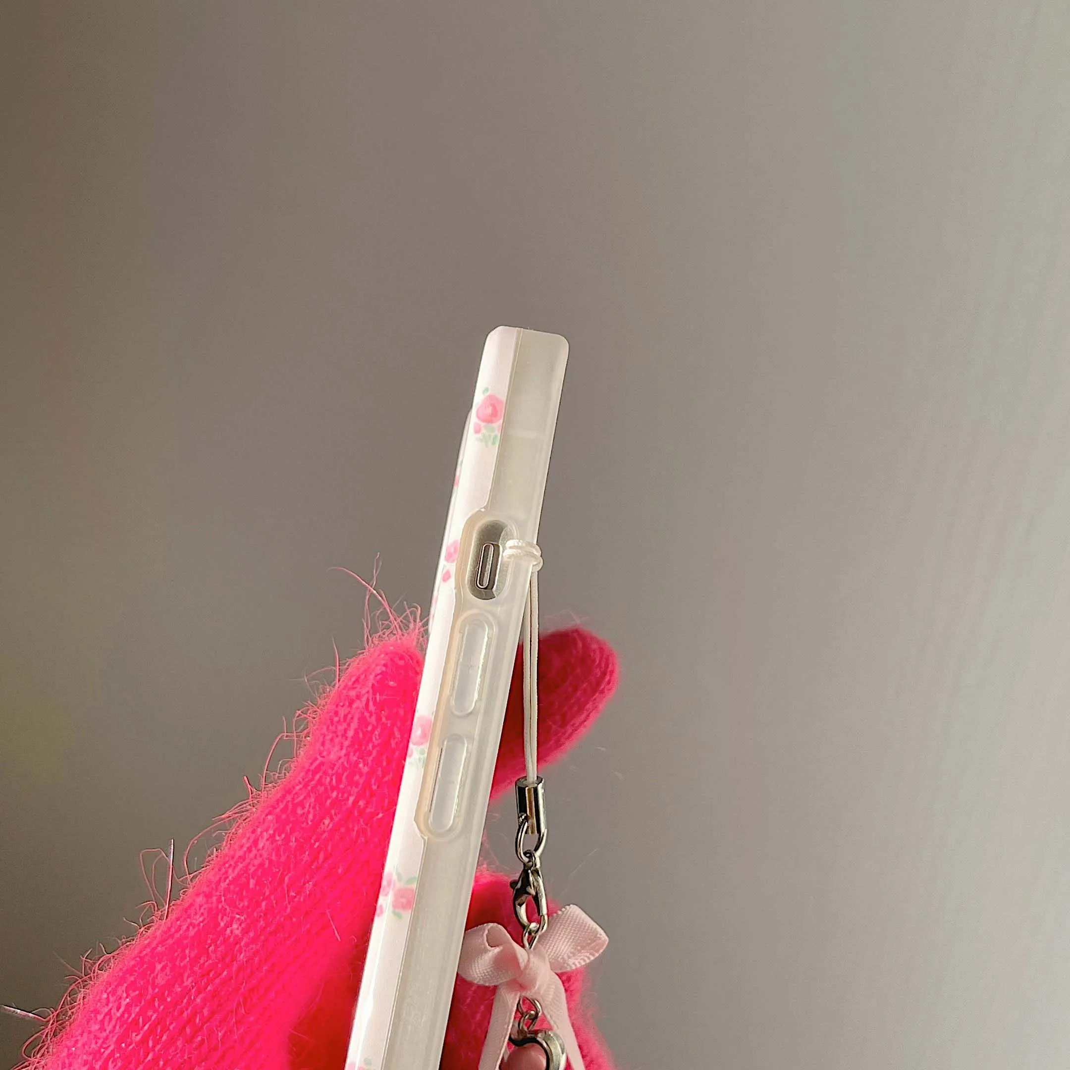 Flower Plush Bow IMD Shockproof iPhone Case
