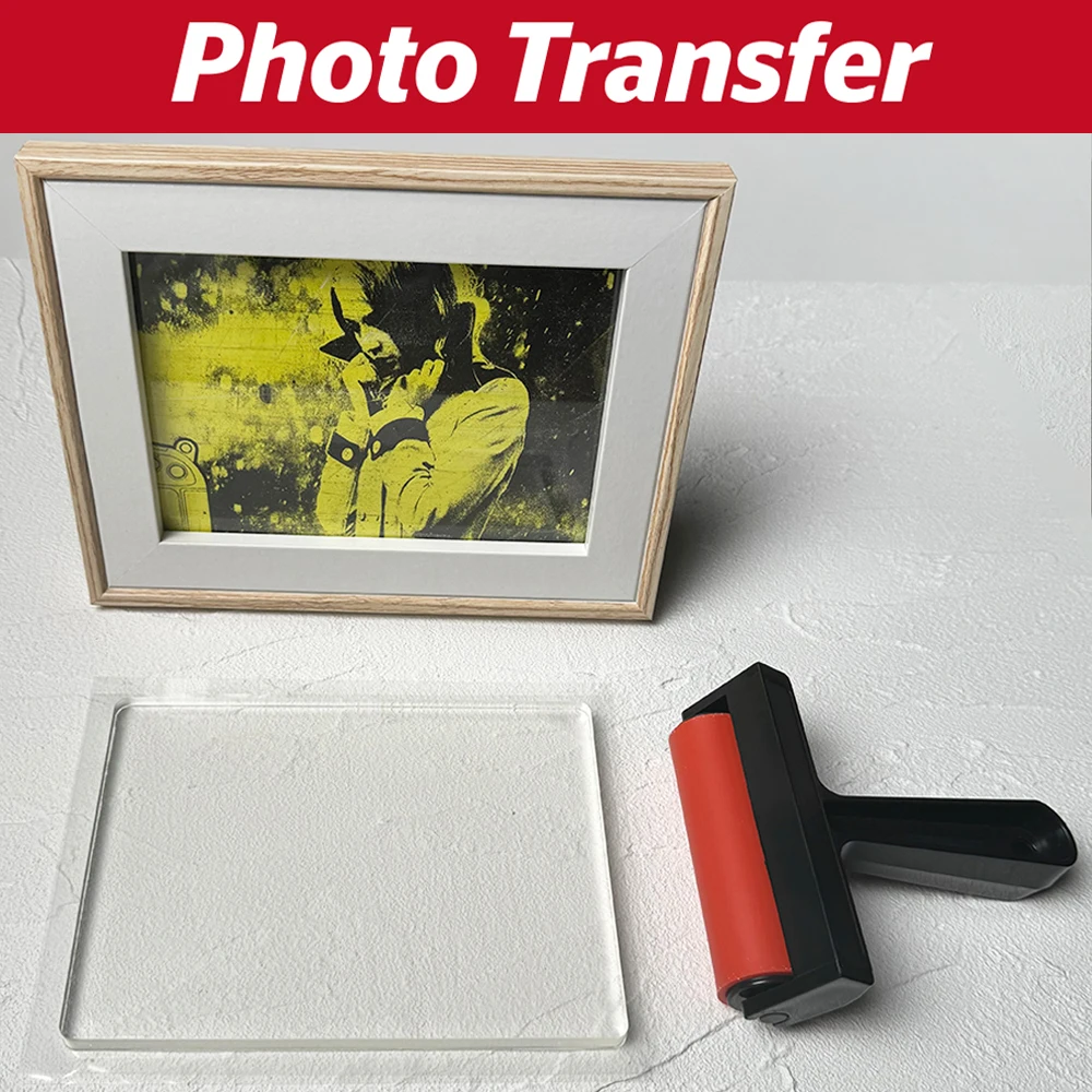 Gel Printing Plate Media Plate & Brayer Roller Bundle Printmaking Kit