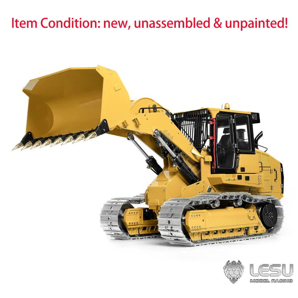 KIT LESU 973K 1/14 Hydraulic RC Loader Metal Tracked Vehicle Remote Control Car Model Machine Kits with Light Sound Truck Toy 2