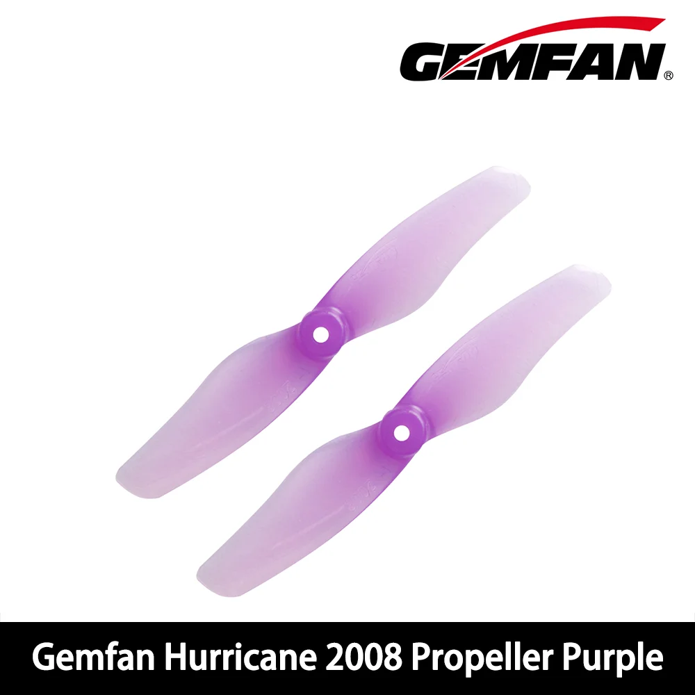 ตัวเลือกสินค้า ใบพัด Gemfan Hurricane 2008 ขนาด 2.0x0.8x2 นิ้ว (51 มม.) 2 ใบพัด สำหรับมอเตอร์ 1002/1102 - เหมาะสำหรับโดรน FPV ขนาด 2 นิ้ว ใช้งานในร่ม (4 คู่/8 ชิ้น)