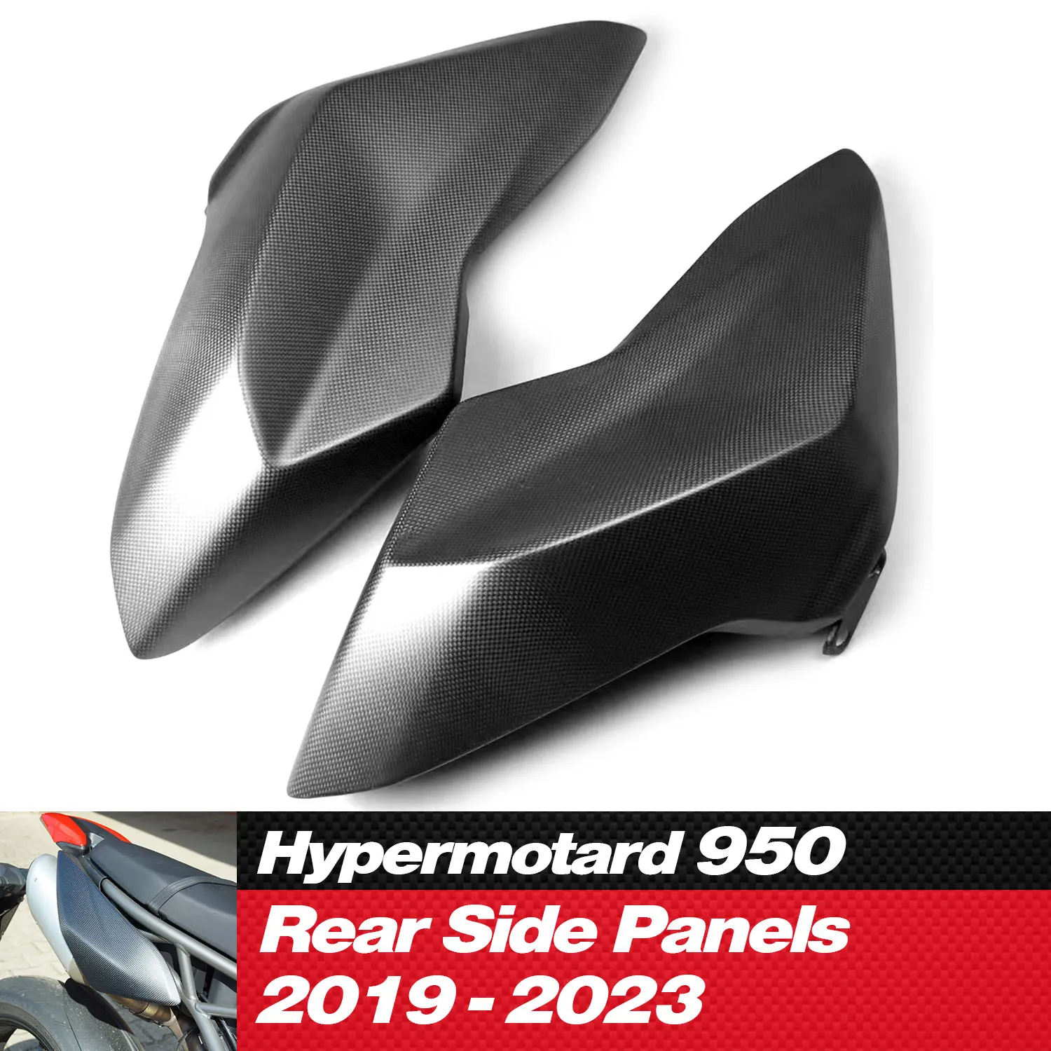 

Gokom Carbon Fiber Rear side panels For Ducati Hypermotard 950 SP/RVE 2019 to 2023