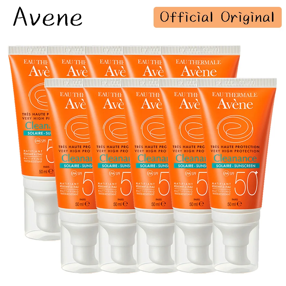 

10PCS Original Avene Cleanance Solaire SPF50+ Sunscreen 50ml Waterproof Refreshing Oil-control Nourish Fresh Texture Skin Care