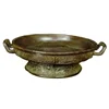 Antique Bronze Ware Collection Round Fruit Plate Dinner Snacks Candy Plate Home Restaurant Retro Decorative Bronze Ornaments 2