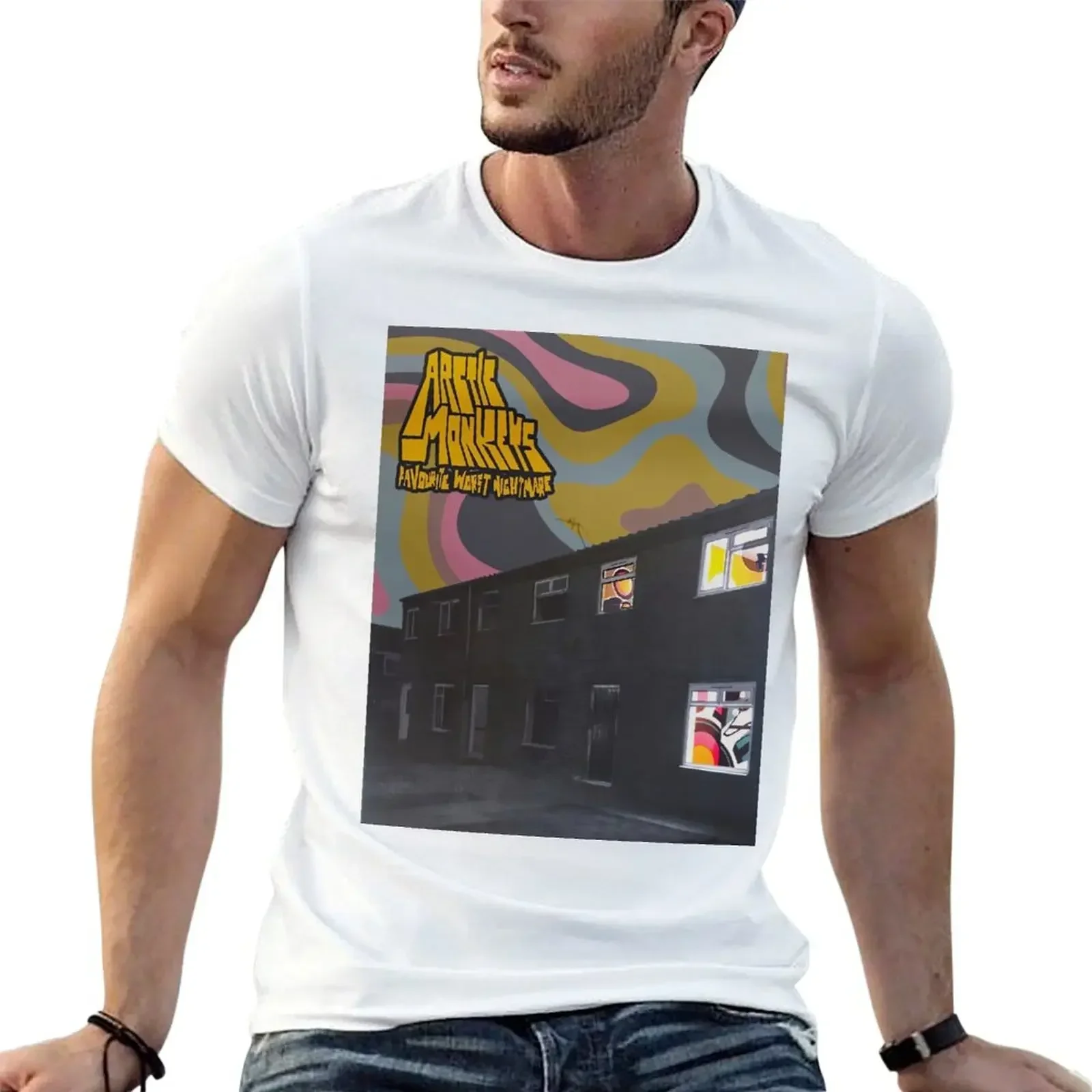 

(nigh). monkeys T-shirt tops vintage korean fashion clothes for men