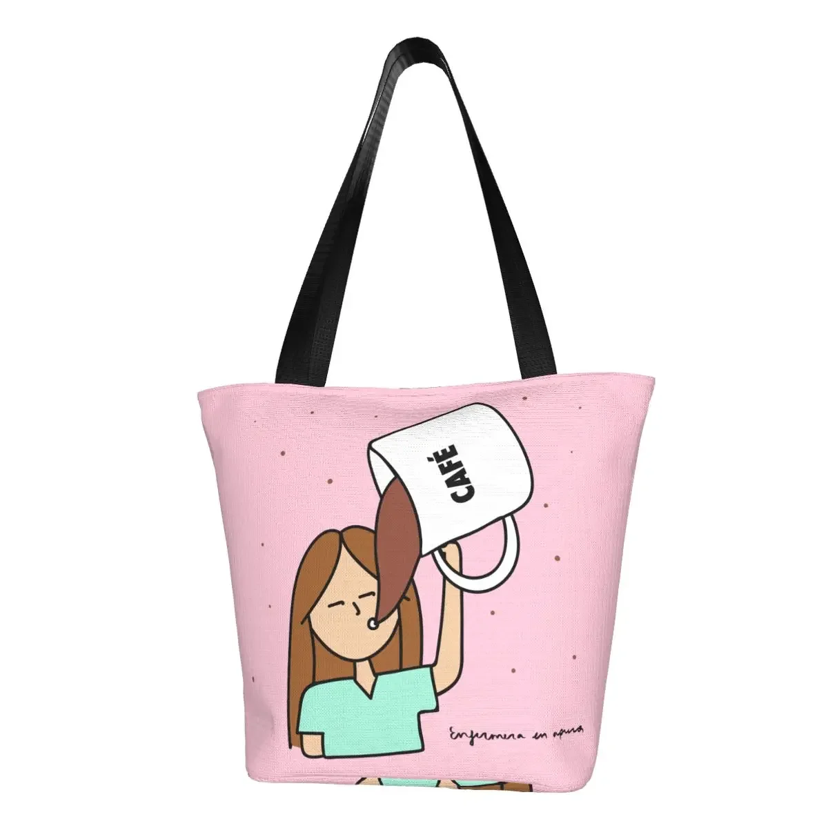 

Сумка-тоут с милым принтом, прочная Холщовая Сумка на плечо для врачей, медсестер, врачей