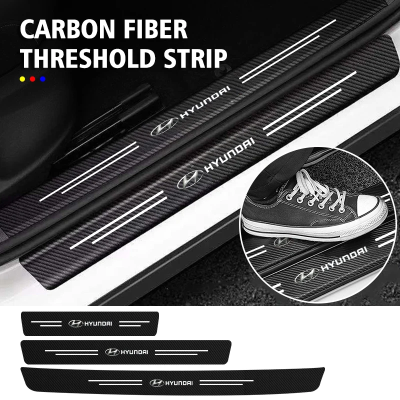 Set Van 4 Auto Instaplijsten Voor Hyundai N Line I30 I20 Tucson Kona Sonata Veloster I30 Elantra, Roestvrijstalen Sticker Randbescherming Styling Tuning Accessoires Auto Accessoires