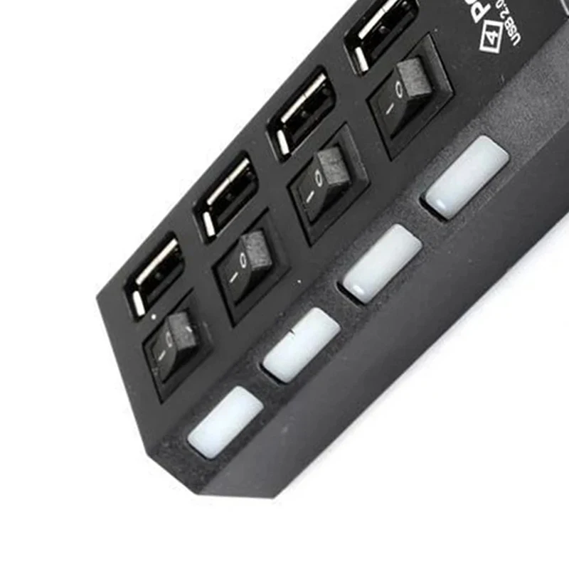 USB 2.0 4 Port Hub Adapter Expander for PC Laptops