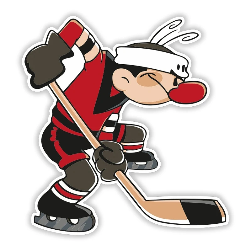 Car Sticker Car Stickers Car Body Stickers S50597# Various Sizes Personality PVC Decal Hockey Player V1 Waterproof For Motorcycle Laptop Decorative