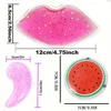 2 Pcs Glitter Sequin Gel Eye Mask and 1lips Ice Pack - Reusable Dual Temperature Eye Patches, Hot & Cold 3