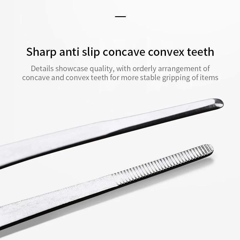 Stainless Multifuctional Steel Elbow Tweezers Aquarium Clip Long Tongs Medical Tweezers Forceps Pet Feeding Tools Non-slip