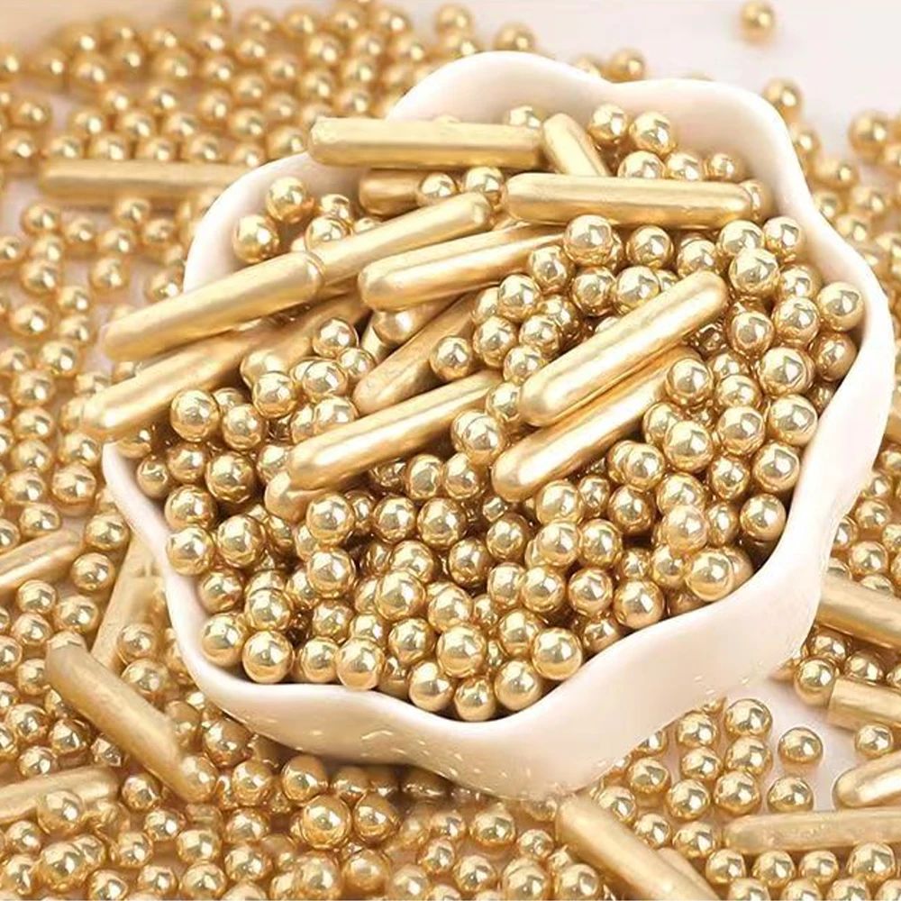 

20g Candy Gold Ball Cake Decoration Sweet Pearl Sugar Baking Decoration Sprinkles Cake Toppers Colorful Candy Dessert Decor