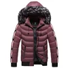 New Men Hooded Fur Collar Winter Jackets Warm Parkas Good Quality Male Slim Fit Winter Coats Hat Detachable Casual Down Jackets 1