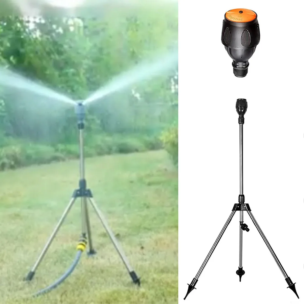 

Rotating Tripod Sprinklers 360° Automatic Rotating Sprayer Coverage Auto Irrigation Water Jet Garden Telescoping Water Sprinkler
