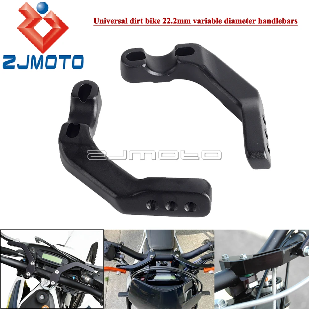 

1 Pairs Universal Dirt Bike 22.2mm Variable Diameter Handlebars Handguard Bracket Aluminum Rod Clamp Hand Guard Mount Bar Clamps