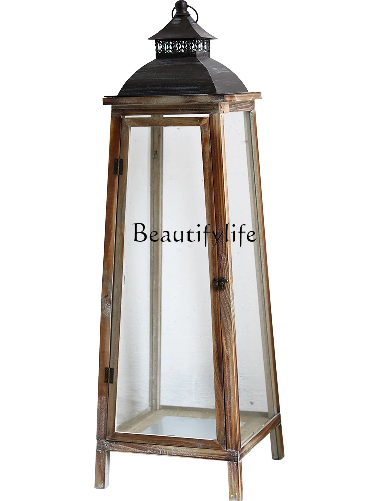 

Floor Wind Light Designer Retro Candlestick Villa Courtyard Garden Tea Room Homestay Hotel Window Decorative Ornament