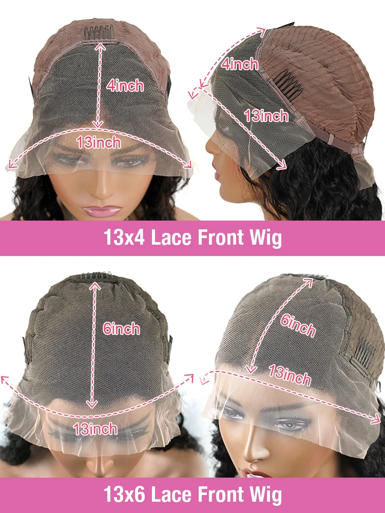 Human Hair Wig 13x6 HD Lace Frontal 100% Human Hair Bone Straight Brazilian For Women 30 34 36 Inch