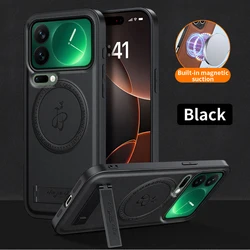 Leather Magnetic Stand Case with Soft Holder and Camera Protection for Xiaomi Mi 11 Lite (Black ZJ)